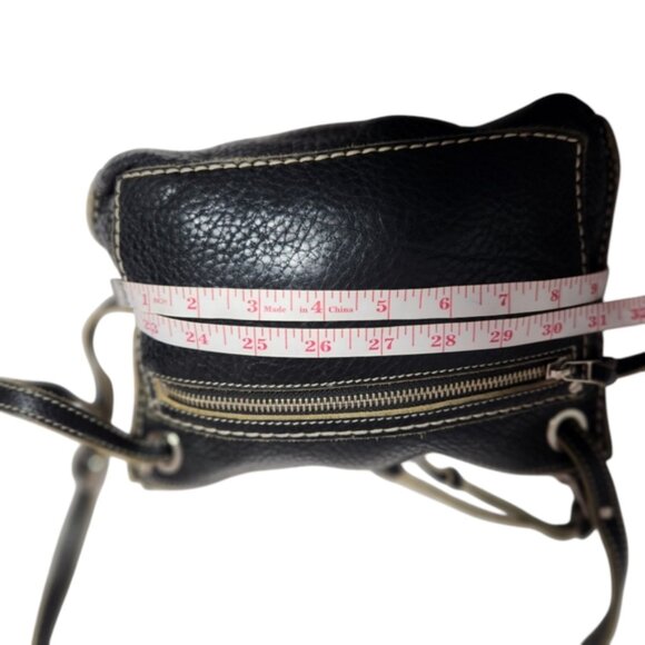 Black Roots Leather Crossbody Bag - Picture 3 of 11